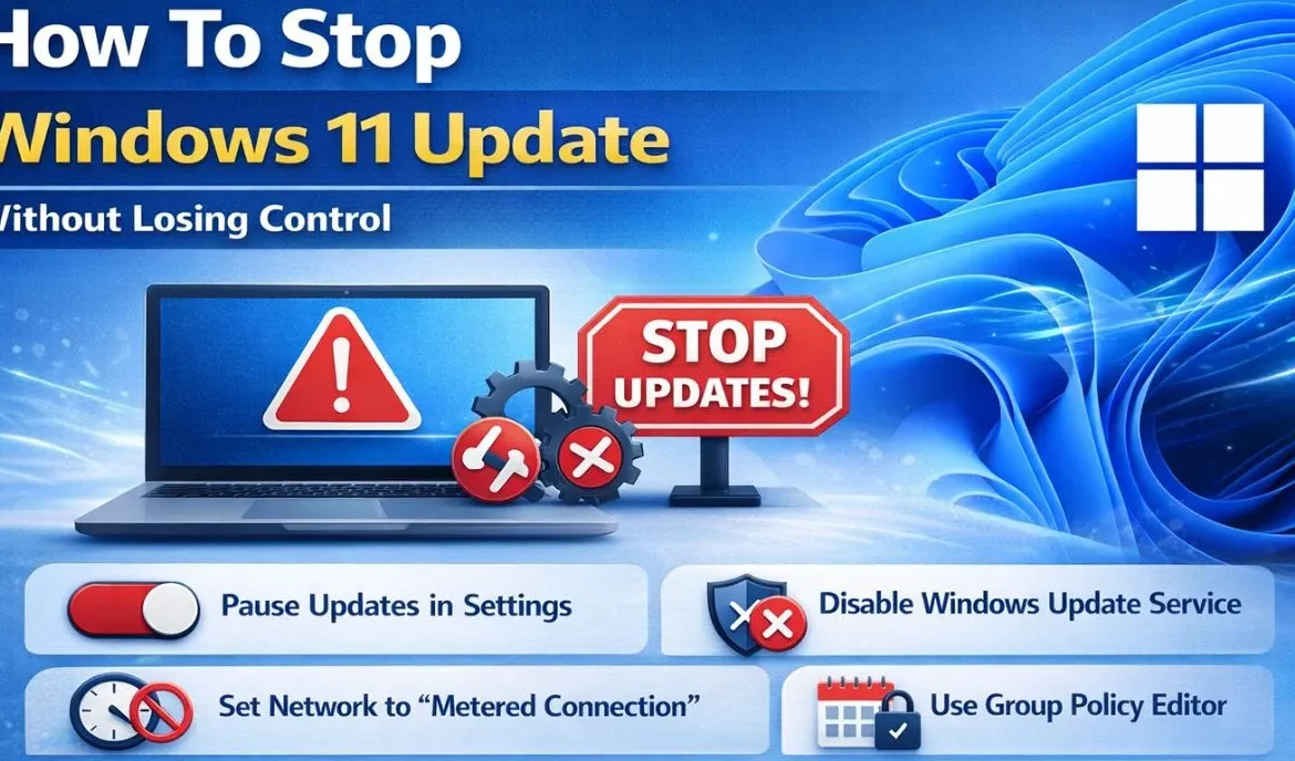 How To Stop Windows 11 Update Without Losing Control